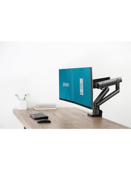 SOPORTE DE MESA TV/MONITOR PHOENIX 17-32 2 BRAZOS USB RESORTE GAS BLACK