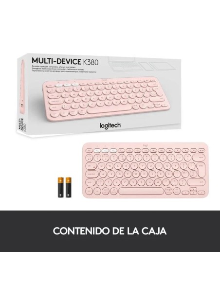 TECLADO LOGITECH K380 TKL BLUETOOTH MULTI-DEVICE ROSE