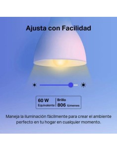 BOMBILLA INTELIGENTE E27 TP-LINK LED MULTICOLOR 6500K BLANCO AJUSTA WIFI 2