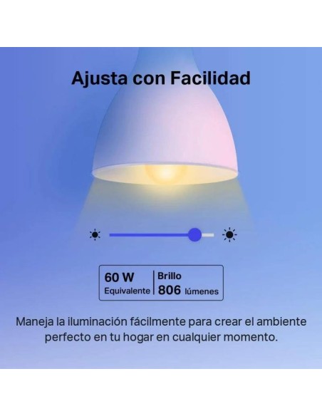 BOMBILLA INTELIGENTE E27 TP-LINK LED MULTICOLOR 6500K BLANCO AJUSTA WIFI