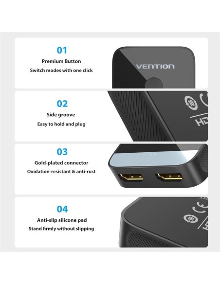 CONMUTADOR VENTION HDMI/H - X2 HDMI/H BIDIRECCIONAL