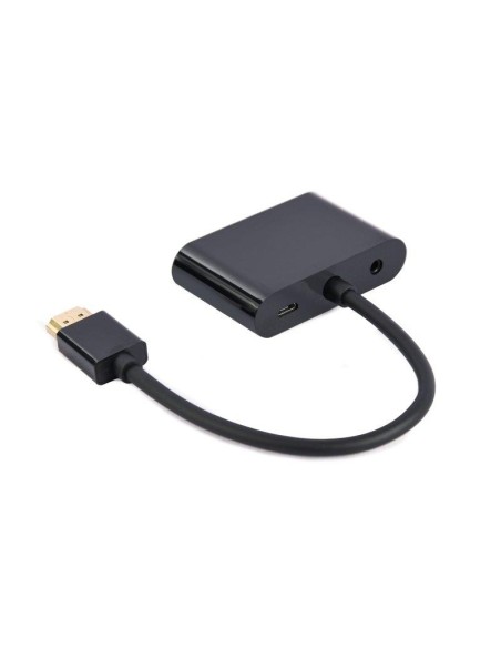 ADAPTADOR GEMBIRD HDMI/M A HDMI/H + VGA/H + CABLE AUDIO BLACK