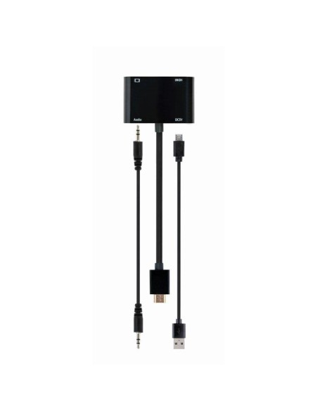 ADAPTADOR GEMBIRD HDMI/M A HDMI/H + VGA/H + CABLE AUDIO BLACK