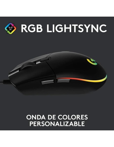 RATON LOGITECH G203 LIGHTSYNC RGB USB BLACK