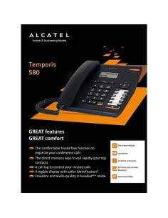 TELEFONO FIJO ALCATEL PROFESIONAL TEMPORIS 580 CE BLACK