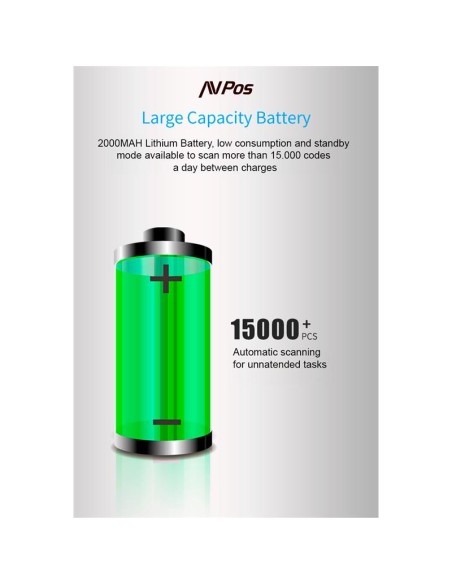 LECTOR AVPOS CODIGOS 1D + 2D +QR BT230 WIRELESS 2.4 + BLUETOOTH + USB