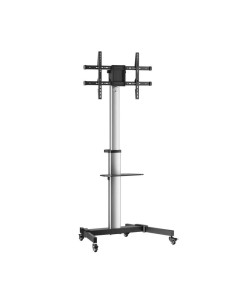 SOPORTE TV MONITOR AISENS SUELO CON RUEDAS 37-86 50KG BLACK/SILVER