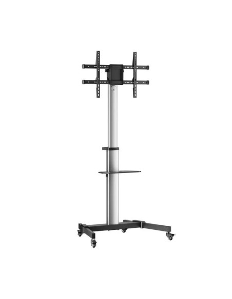 SOPORTE TV MONITOR AISENS SUELO CON RUEDAS 37-86 50KG BLACK/SILVER