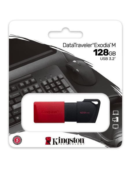 PEN DRIVE 128GB KINGSTON EXODIA USB 3.2 RED