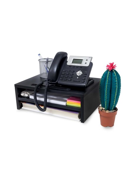 SOPORTE ELEVADOR PHOENIX DE MONITOR 2 ALTURAS MADERA BLACK