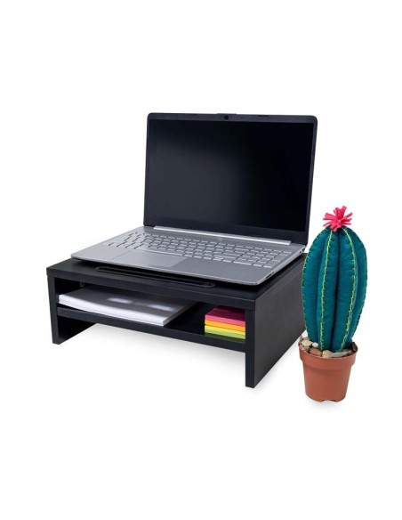 SOPORTE ELEVADOR PHOENIX DE MONITOR 2 ALTURAS MADERA BLACK