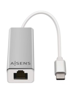 ADAPTADOR AISENS USB-C - ETHERNET RJ45 GIGABIT + 3XUSB 3.0 15CM SILVER 2
