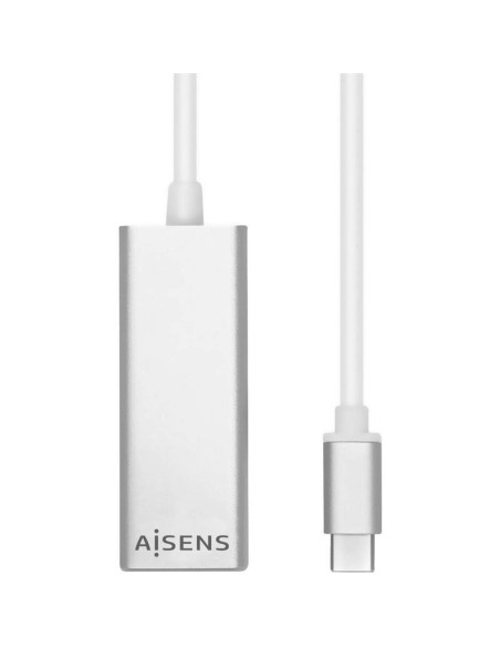 ADAPTADOR AISENS USB-C - ETHERNET RJ45 GIGABIT + 3XUSB 3.0 15CM SILVER