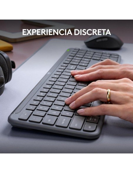 TECLADO + RATON LOGITECH MK950 SIGNATURE SLIM BUSINESS WIRELESS BT BLACK