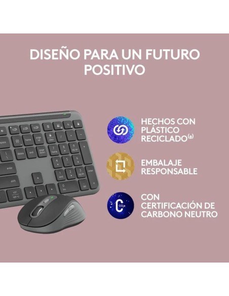 TECLADO + RATON LOGITECH MK950 SIGNATURE SLIM BUSINESS WIRELESS BT BLACK