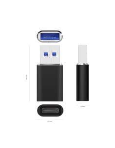 ADAPTADOR AISENS USB 3.2 GEN2 USB-C/H A USB/M BLACK 2