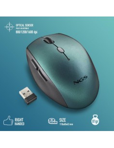 RATON NGS BEE BLUE ERGONOMICO WIRELESS SILENT BLUE 2