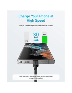 CABLE ANKER 322 USB-C TRENZADO 1.8M 60W BLACK 2