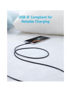 CABLE ANKER 310 USB-A TO USB-C TRENZADO 0.9M 45W BLACK