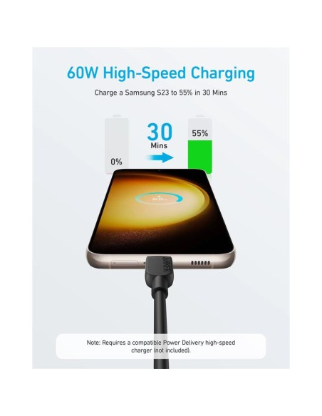 CABLE ANKER 310 USB-C TRENZADO 1.8M 240W BLACK