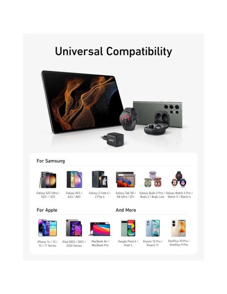 CARGADOR ANKER 313 45W FAST CHARGE USB-C BLACK