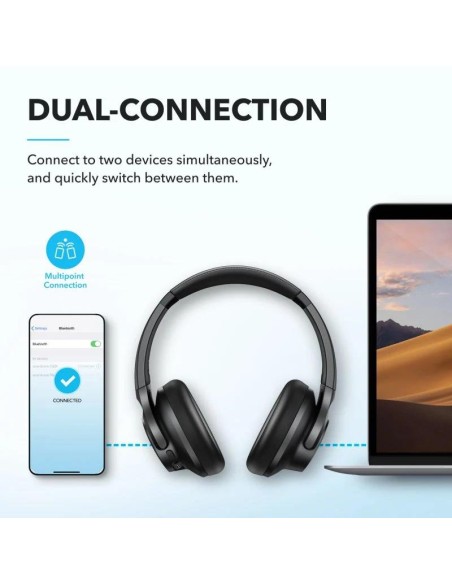 AURICULARES ANKER SOUNDCORE Q20I WIRELESS BLUETOOTH USB-C BLACK