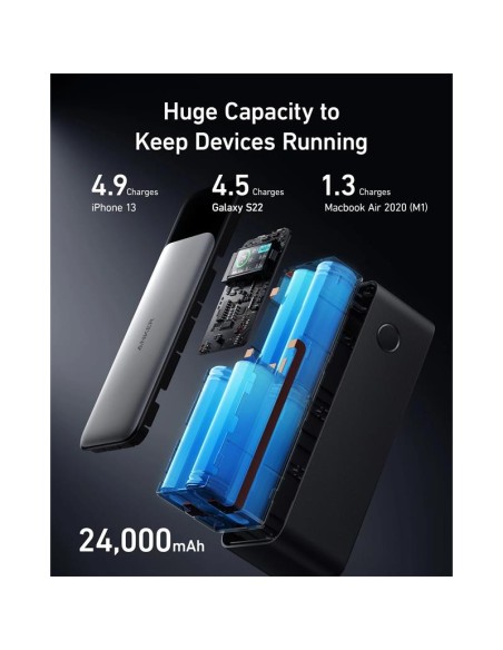POWERBANK ANKER 737 GEN2 2XUSB-C + 1XUSB-A 140W FAST CHARGE 24000MAH BLACK