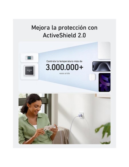 CARGADOR ANKER 511 NANO 3 30W 20V FAST CHARGE USB-C WHITE