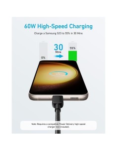 CABLE ANKER 310 USB-C TRENZADO 0.9M 240W BLACK 2