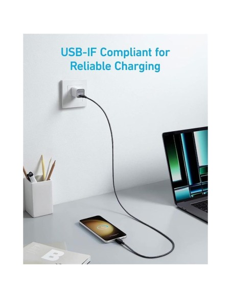 CABLE ANKER 310 USB-C TRENZADO 0.9M 240W BLACK