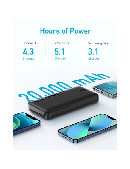 POWERBANK ANKER 335 20000MAH 15W USB-C BLACK