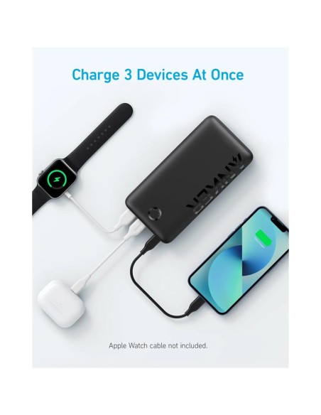 POWERBANK ANKER 335 20000MAH 15W USB-C BLACK