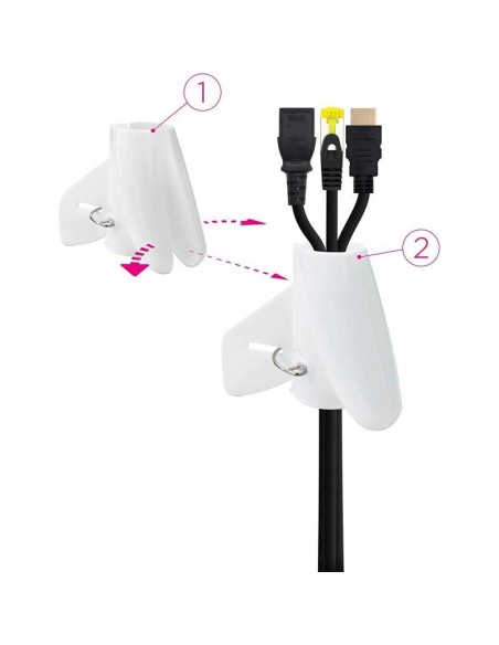 ORGANIZADOR DE CABLE NANOCABLE FLEXIBLE 25MM 3M WHITE