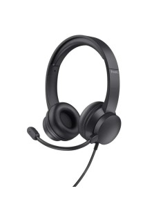 AURICULARES + MICROFONO TRUST HS-201 HEADSET USB BLACK