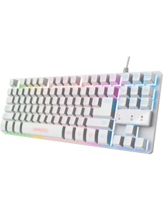 TECLADO TRUST GAMING GXT 833W THADO METALICO USB RGB WHITE