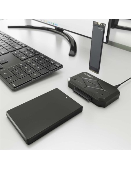 DOCK STATION CLONE AISENS 3.5/2.5 SATA M2 NVME USB 3.0 BLACK