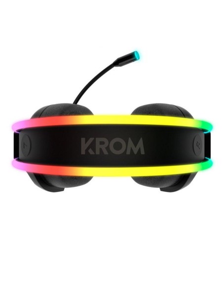 AURICULARES + MICROFONO GAMING KROM KLAIM RGB HEADSET BLACK