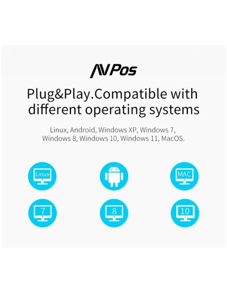LECTOR CODIGOS AVPOS BP760 OMNIDIRECCIONAL SOBREMESA USB 1D +2D + QR