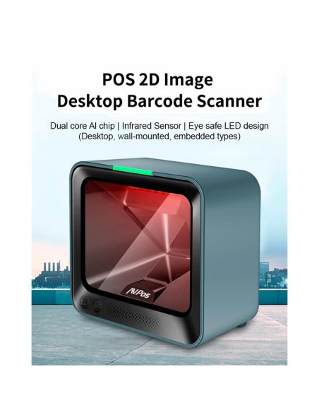 LECTOR CODIGOS AVPOS BP760 OMNIDIRECCIONAL SOBREMESA USB 1D +2D + QR
