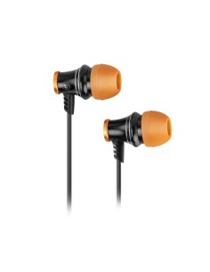 AURICULARES + MICROFONO KROM KINEAR IN EAR AUX MULTIPLATAFORMA BLACK/ORANGE 2