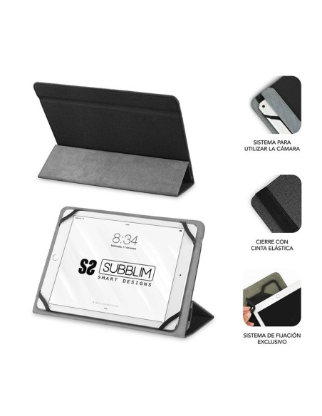 FUNDA RIGIDA SUBBLIM FREECAM PARA TABLETS 9.6-11 BLACK