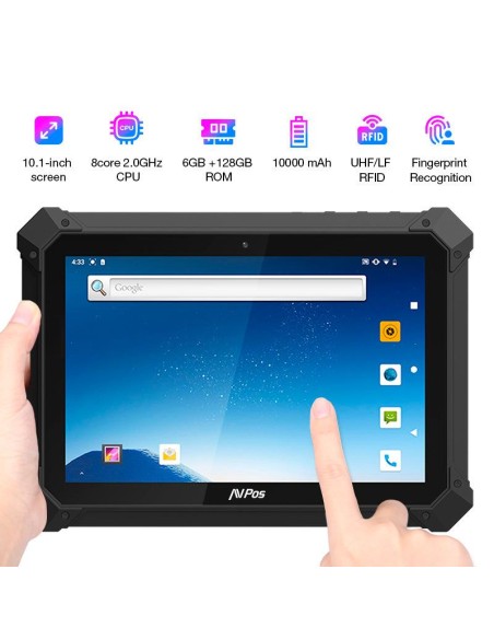 TABLET CAPTURADOR AVPOS RT1000 10.1 QUAD/6GB/128GB/WIFI/BT/NFC/2D/4G/ANDRO