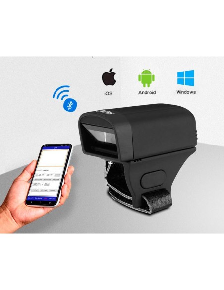 LECTOR CODIGOS AVPOS BT02 PORTATIL FINGER BLUETOOTH 1D + 2D + QR