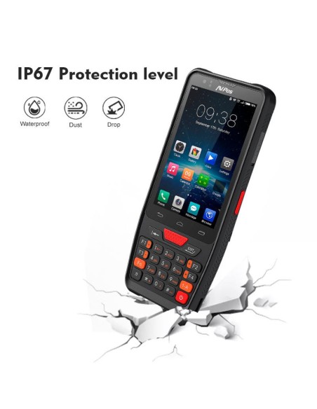 CAPTURADOR PDA AVPOS DC45 4 OCTA/4GB/64GB/WIFI/BT/NFC/2D/4G/KEYB ANDROID