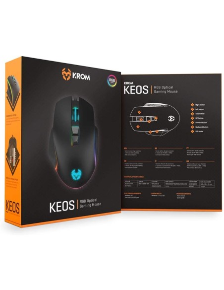 RATON KROM KEOS GAMING RGB RAINBOW