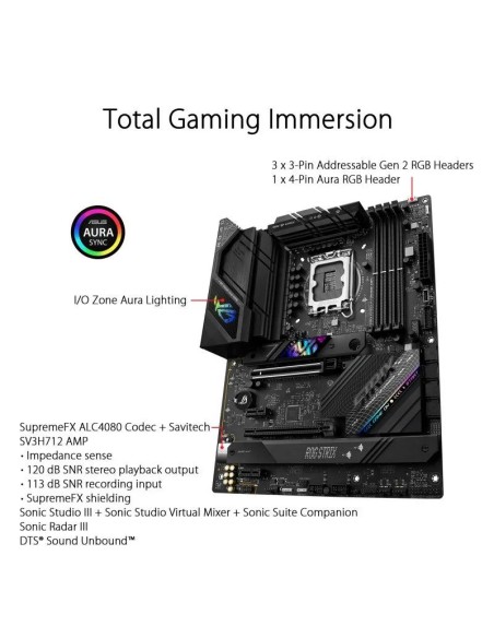 PLACA BASE ASUS ROG STRIX B760-F GAMING WIFI 4XDDR5 HDMI + DP