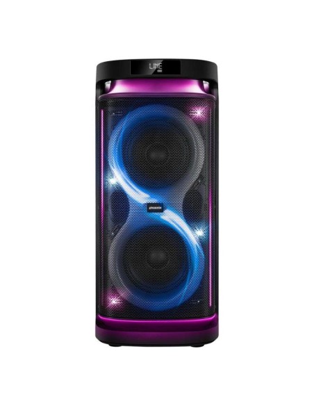 ALTAVOZ PHOENIX RUMBLEBOSS XL USB FM BT RGB 160W KARAOKE + 2 MICROFONO