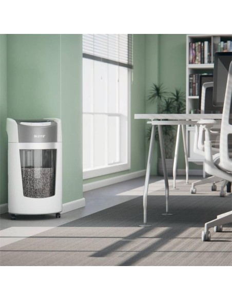 DESTRUCTORA LEITZ IQ OPTIMAX OFFICE P5 AUTOMATICA 35L WHITE