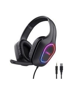 AURICULARES + MICROFONO TRUST GAMING GXT 416 ZIROX HEADSET RGB BLACK 2