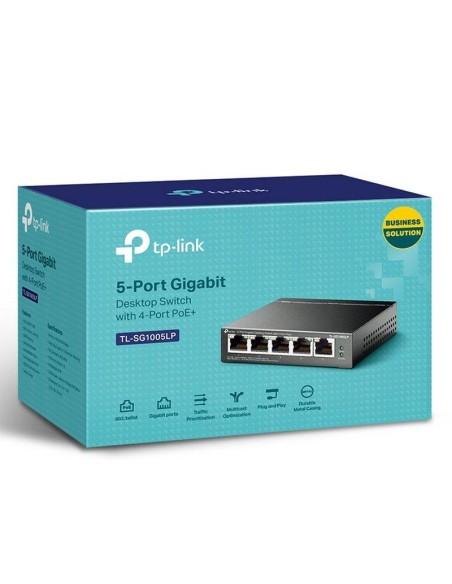 SWITCH TP-LINK GIGABIT 5 PUERTOS 4 POE+ TL-SG1005LP